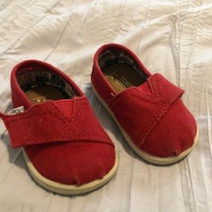 Red Toddler TOMS